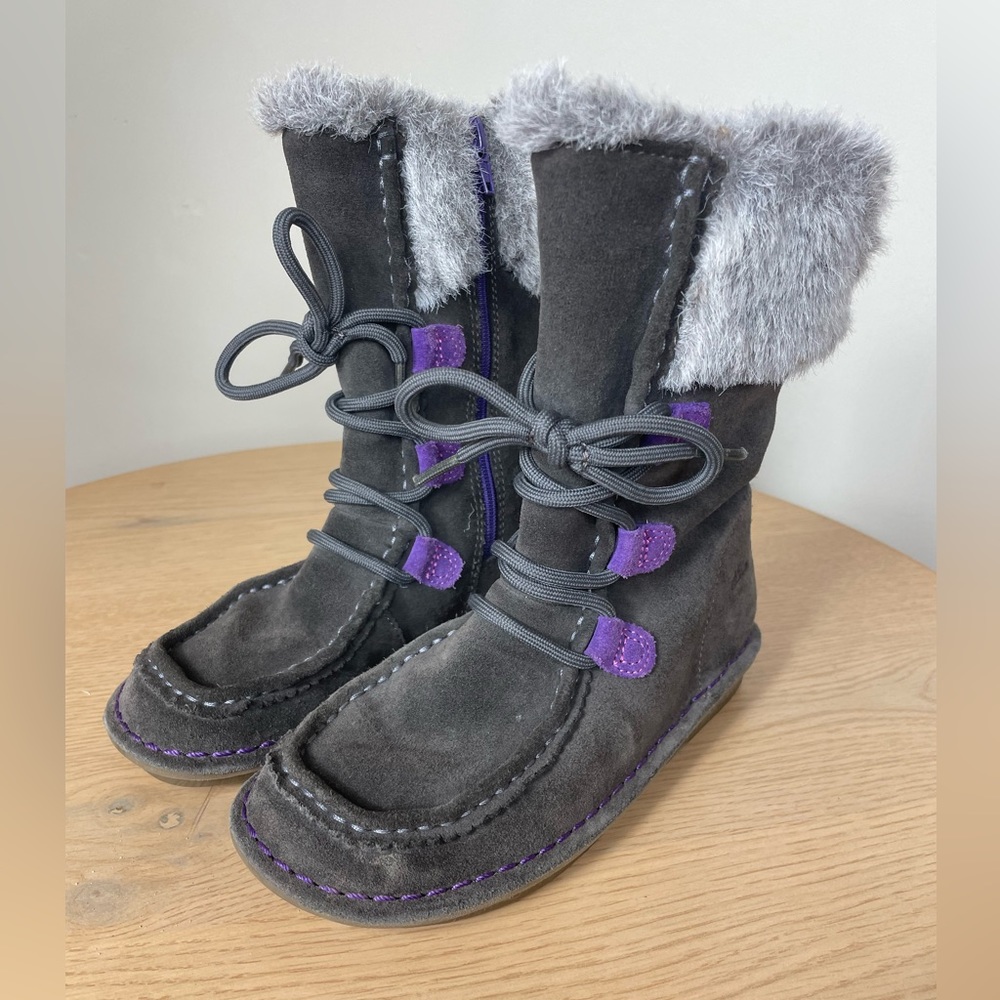Girls Suede Clarks Boots
